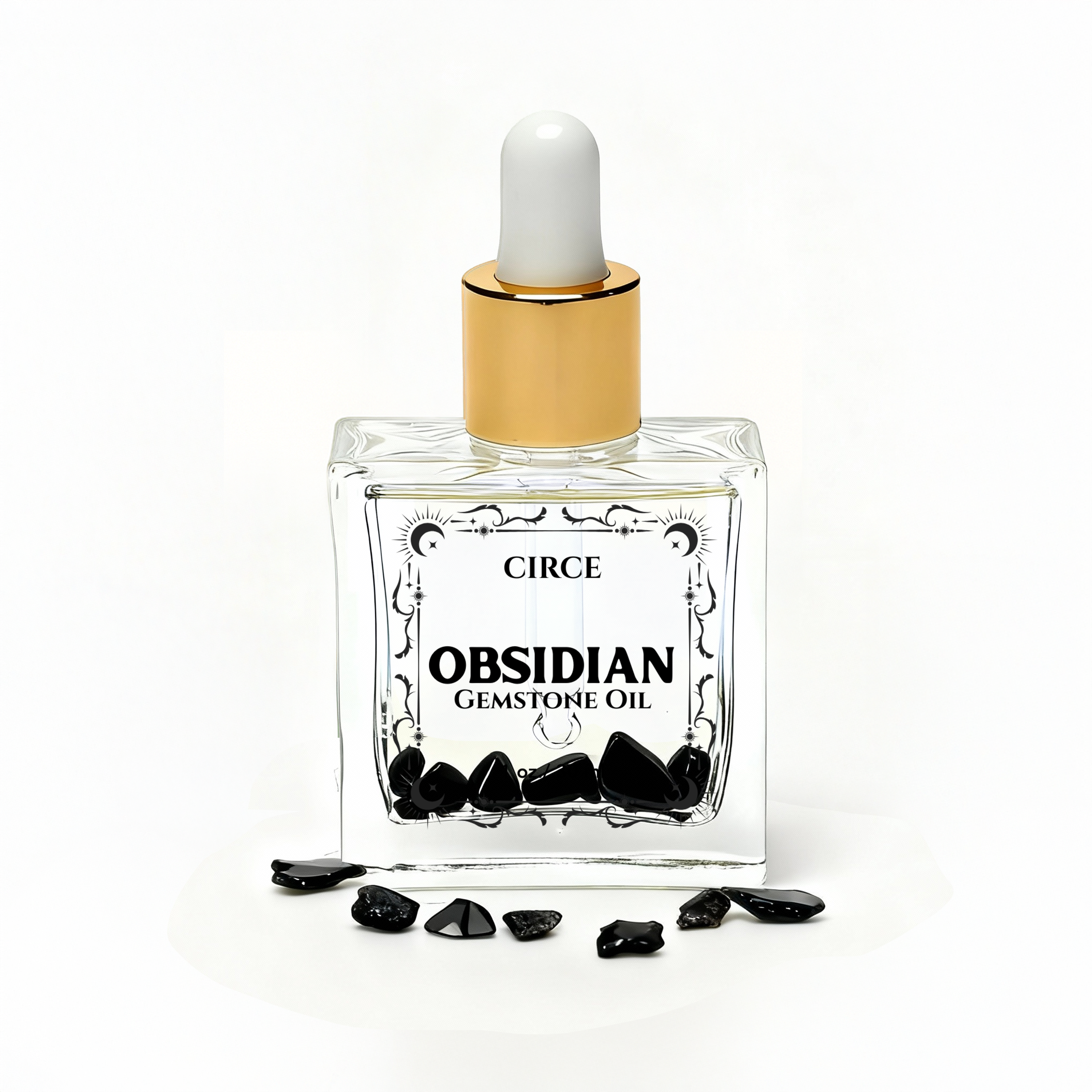 Black Obsidian Body Oil Sample – Crystal-Infused Protection & Glow | 1 oz
